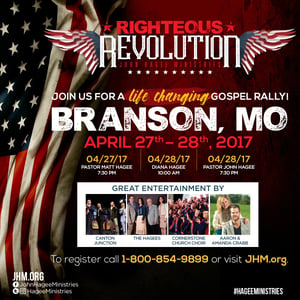 JOHN HAGEE MINISTRIES BRINGS ANNUAL  ‘RIGHTEOUS REVOLUTION’ TO BRANSON NEXT MONTH