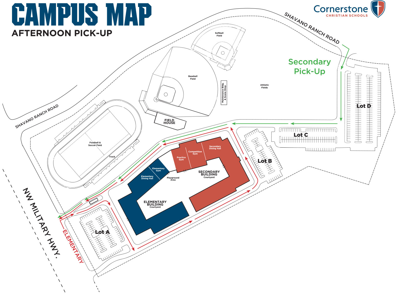 Campus Map Afternoon Pick-up